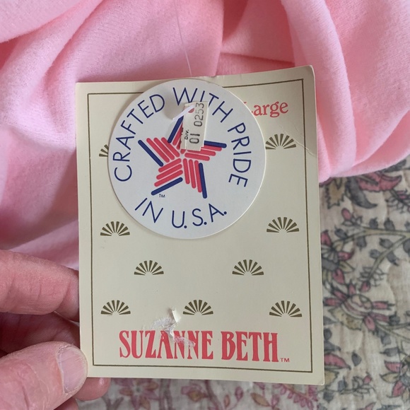 Vintage Suzanne Beth fleece nightgown tie front size L - Picture 7 of 12